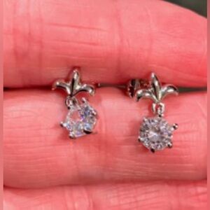 NWOT Elegant Silver Stud Earrings